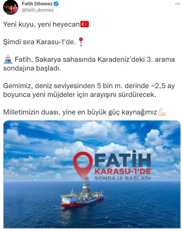 Son dakika: Enerji ve Tabii Kaynaklar Bakanı Fatih Dönmez resmen açıkladı! Fatih gemisi üçüncü arama sondajına başladı - 2