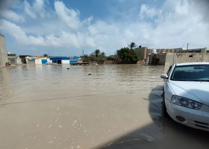 Libya’da sel felaketi! Dehşete düşüren görüntüler ortaya çıktı | Daniel Fırtınası’nın boyutu gözler önüne serildi