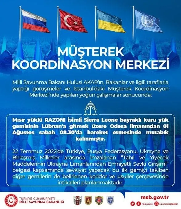 İlk tahıl gemisi hareket etti! İHA ve uyduyla takip ediliyor