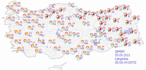 1619968000582.png Meteoroloji Genel Müdürlüğü'nden son dakika uyarısı! Sağanak yağış geliyor! İstanbul Ankara İzmir hava durumu - 5