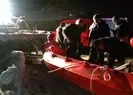 Buzlar çözülünce barajın ortasında mahsur kaldılar