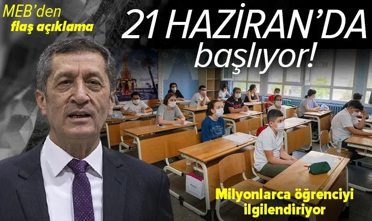 Milli Eğitim Bakanlığından flaş açıklama! 21 Haziran'dan itibaren başlıyor! Öğrencilere yönelik etkinlikler düzenlenecek