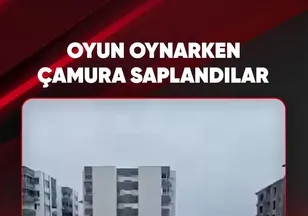 OYUN OYNARKEN ÇAMURA SAPLANDILAR