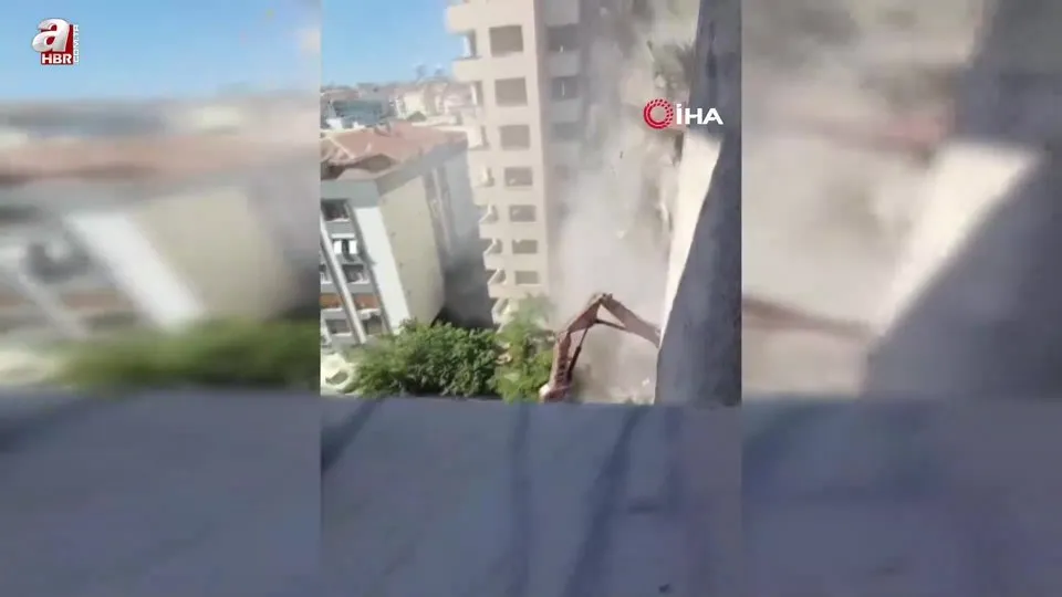 11 katlı bina yıkım sırasında böyle çöktü