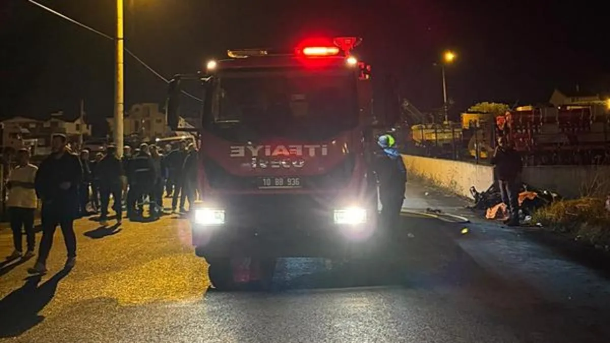 Balıkesir'de motosiklet kazası! 1 ölü 1 yaralı