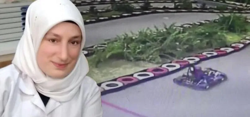 Go-kart aracına şalı dolanınca...