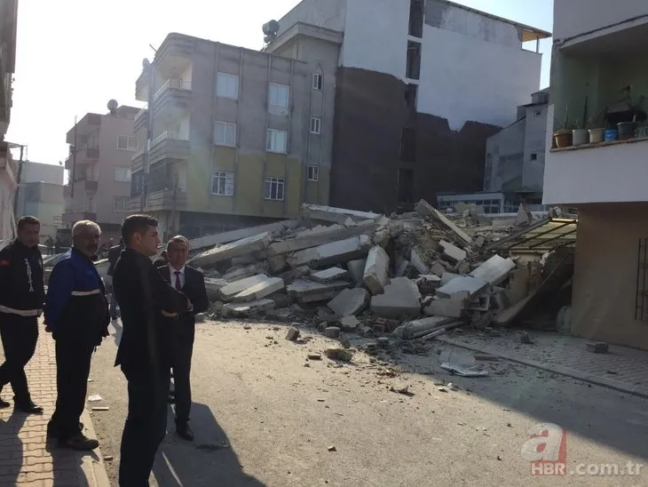 Mersin'de 5 katlı bir bina çöktü