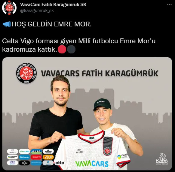 Emre Mor yeniden Süper Lig'de! Fatih Karagümrük Emre Mor'u duyurdu - 1