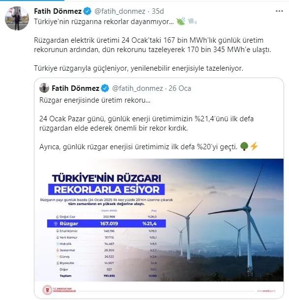 Enerji ve Tabii Kaynaklar Bakanı Fatih Dönmez: Türkiye rekor tazeledi - 2