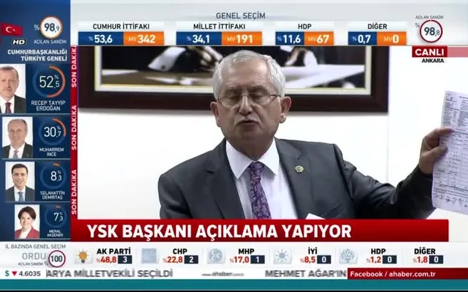 YSK Başkanı Sadi Güven açıklama yaptı!