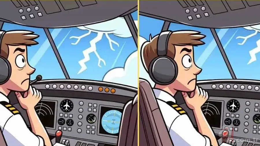 10 saniye içinde sadece dahi olmaya en yakın olanlar pilot resimlerindeki 3 farkı buluyor! 1