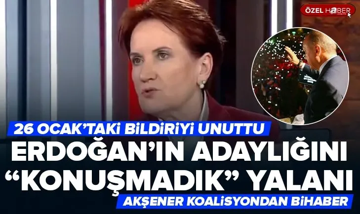 Meral Akşener’den Erdoğan yalanı!