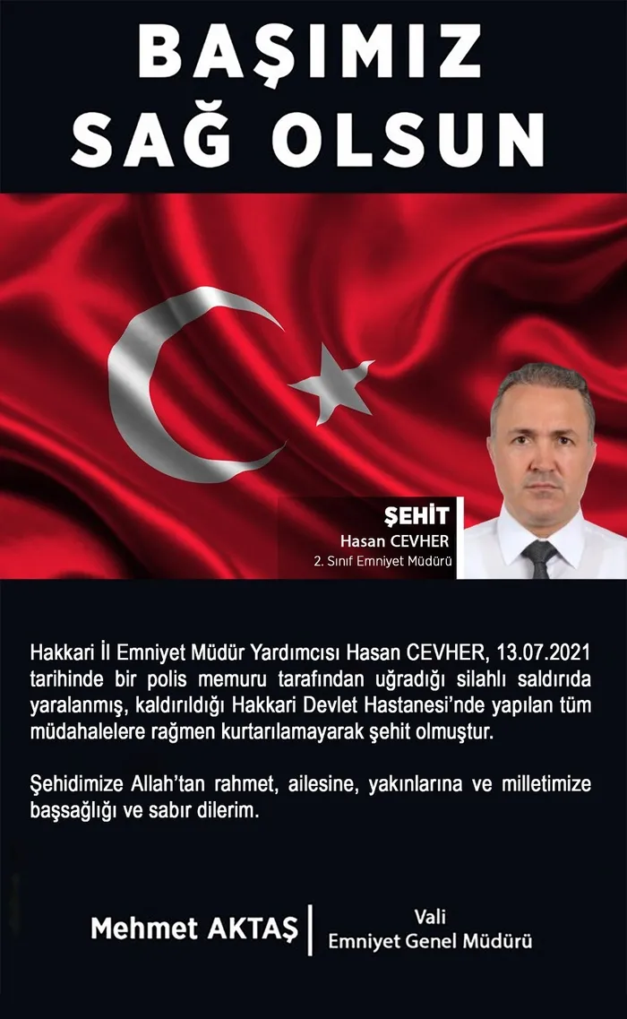 Son dakika: Hakkari İl Emniyet Müdür Yardımcısı Hasan Cevher'e silahlı saldırı: Şehit düştü! Polis memuru Nasuh Çulcu gözaltında - 5
