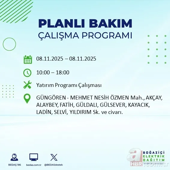 İSTANBUL ELEKTRİK SORGULAMA: 10 saatlik kesinti olacak! Elektrikler ne zaman gelecek, hangi ilçelerde kesin olacak? 9