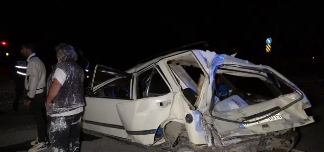 Antalya’da otomobilin hurdaya döndüğü kazada emniyet kemeri hayat kurtardı