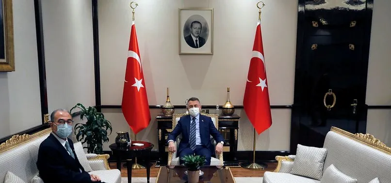 Cumhurbaşkanı Yardımcısı Fuat Oktay Japonya'nın Ankara Büyükelçisi Kazuhiro Suzuki'yi kabul etti