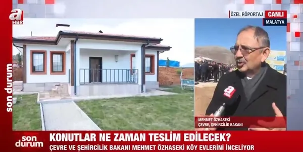Çevre, Şehircilik ve İklim Değişikliği Bakanı Mehmet Özhaseki Malatya’da A Haber’e konuştu! Konutlar ne zaman teslim edilecek?
