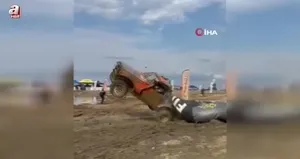 Trabzon’da bitiş çizgisini takla atarak geçtiler