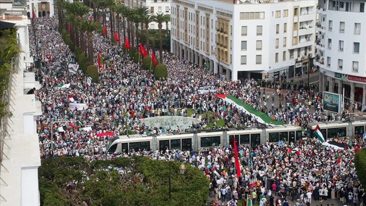 Fas'ta Gazze'ye destek gösterisi düzenlendi