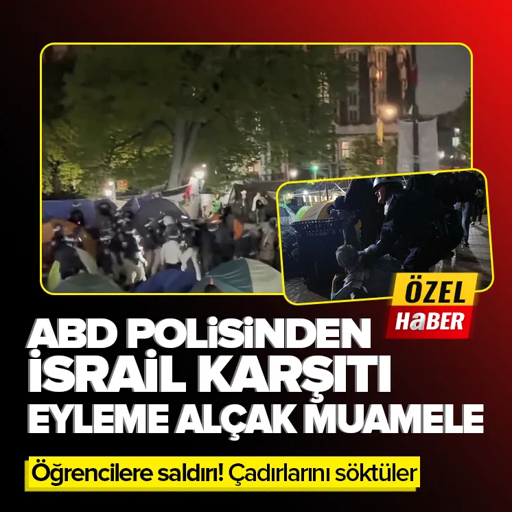 ABDdeki Gazzeye destek eylemlerinde skandal!
