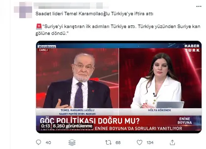 Son dakika: Saadet Partisi Genel Başkanı Temel Karamollaoğlu'ndan skandal sözler! Suriye'deki iç savaştan Türkiye'yi sorumlu tuttu - 5