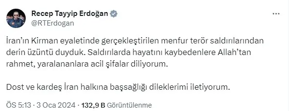 İran’da terör saldırısı: 103 ölü! 2 çanta detayı | İşte saldırı anı görüntüleri... Başkan Erdoğan’dan taziye mesajı