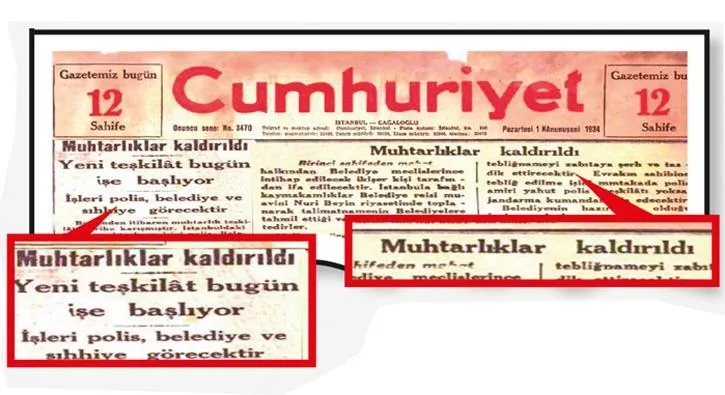 CHP 1934'te muhtarlıkları kapattı - 2