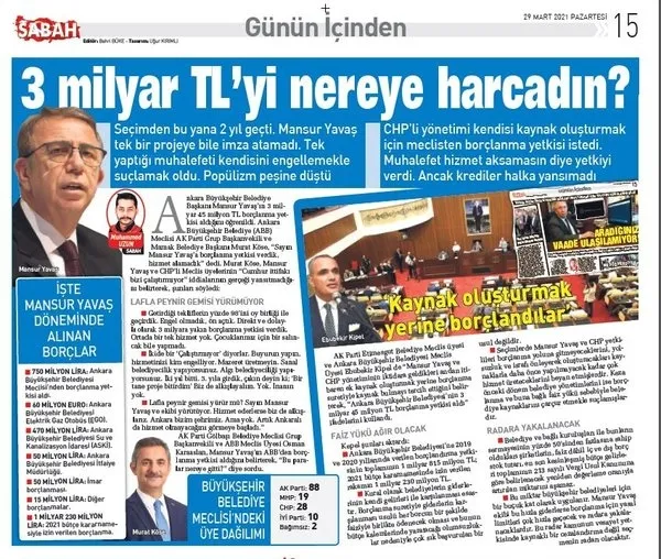 Ankara Büyükşehir Belediye Başkanı Mansur Yavaş iki yılda 3 milyar 45 milyon TL’yi nereye harcadı?