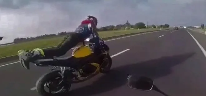 Tekirdağ’da motosiklet sürücüsü tehlike saçtı