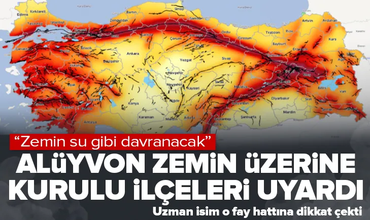İşte alüvyon zemin üzerine kurulu ilçeler