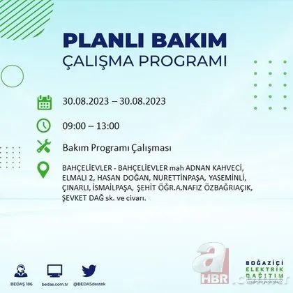 İstanbul’da çok sayıda ilçede elektrik kesintisi! BEDAŞ saat vererek duyurdu...
