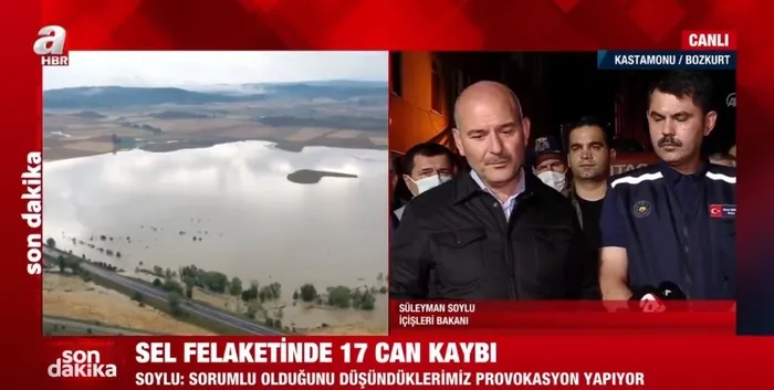 Son dakika: Bakan Soylu ve Bakan Kurum’dan sel felaketinden etkilenen Kastamonu’da flaş açıklamalar