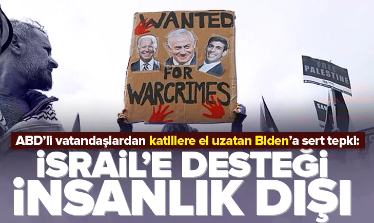 Katil İsrail’e destek veren Biden’a sert tepki