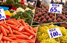 Pazar tezgâhlarında sebze meyve bereketi