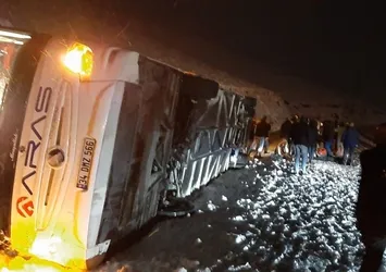 Kars'ta feci otobüs kazası!