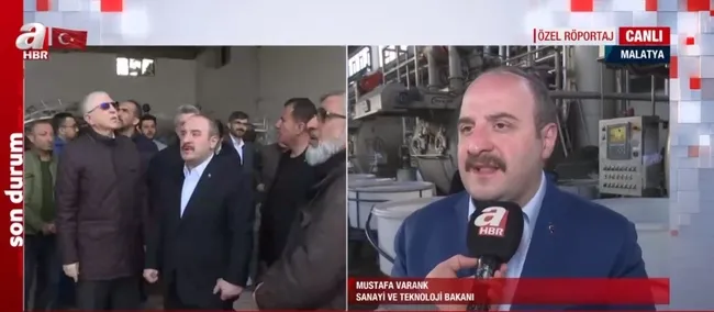 Sanayi ve Teknoloji Bakanı Mustafa Varan A Haber’de! OSB’lerde deprem sonrası üretim