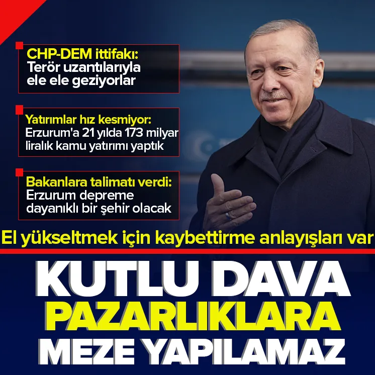 Kutlu davayı pazarlıklara meze yaptırmayız