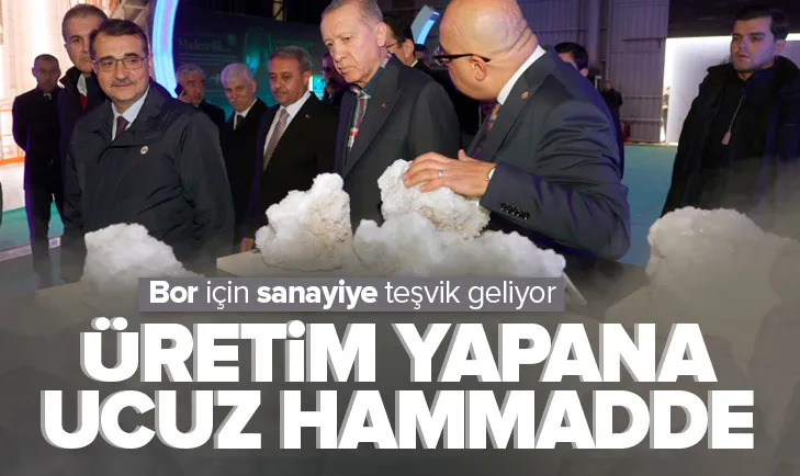 Bor için sanayiye teşvik geliyor!