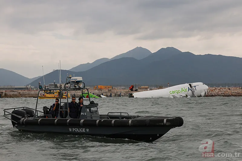 Hong Kong'da dehşet dakikaları! Türk kargo uçağı denize sürüklendi 6