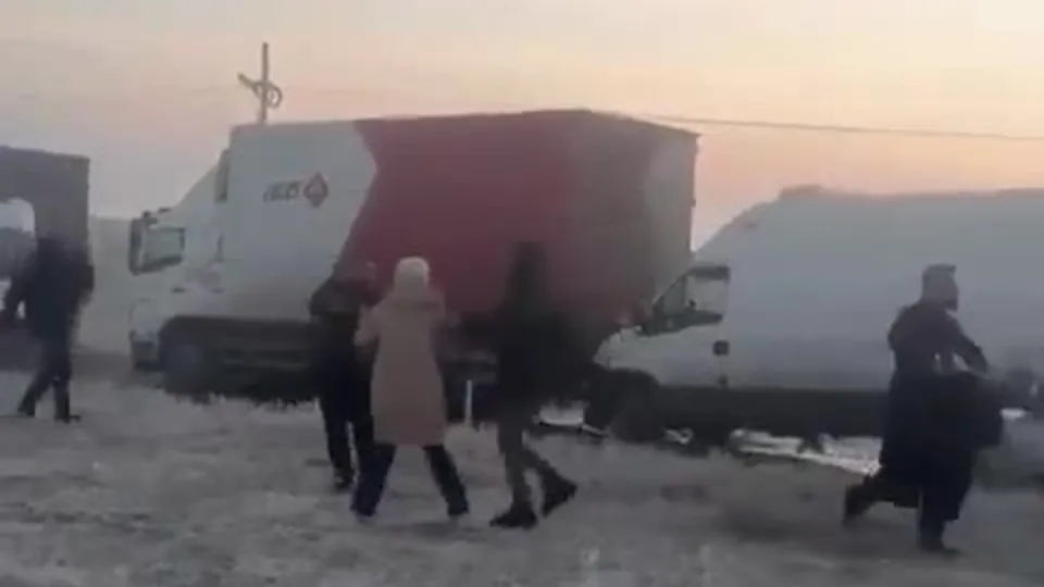 Van’da zincirleme kaza kamerada