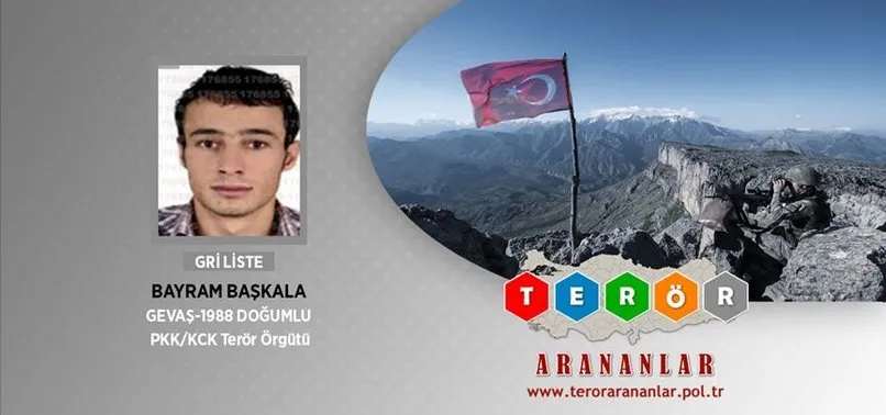 Son dakika: Gri kategoride aranan PKK'lı Bayram Başkala öldürüldü