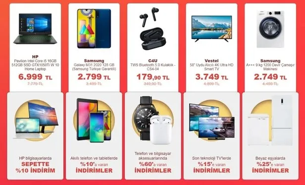 Hepsiburada 14,15,16 Eylül Dev İndirim günleri başladı! Binlerce üründe indirim kapış kapış gidiyor...
