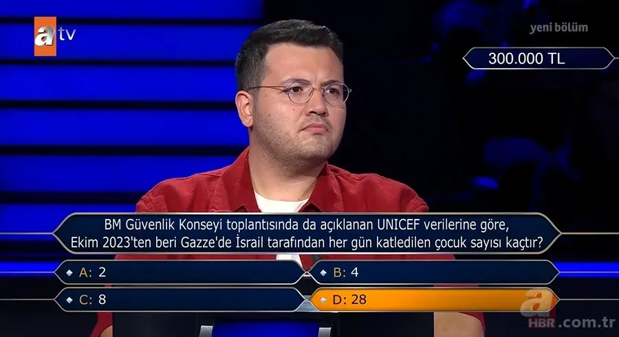 Milyoner’de yürek yakan Gazze detayı! Yarışmacının yanıtı hüzünlü anlar yaşattı 5