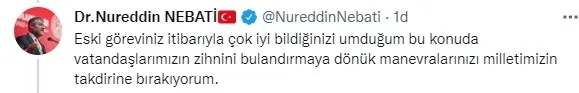 CHP Sözcüsü Faik Öztrak'a Hazine ve Maliye Bakanı Nureddin Nebati'den "TABLO" yanıtı 7