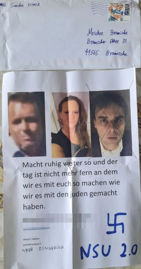 Almanya’da cami duvarına terör örgütü PKK yandaşlarınca yazı yazıldı