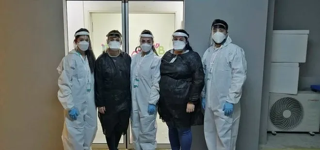 Ümraniye Eğitim ve Araştıma Hastanesindeki koronavirüs tanı merkezinin gönüllü savaşçıları ilk kez görüntülendi!