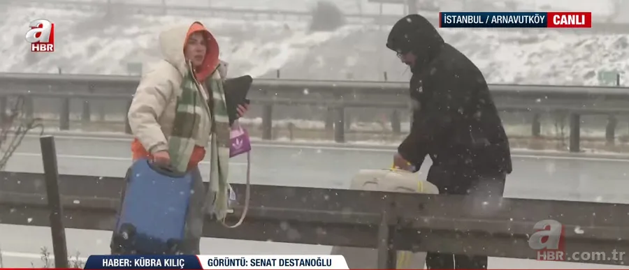 İstanbul’da yoğun kar! A Haber yağışın etkili olduğu ilçelerde 7