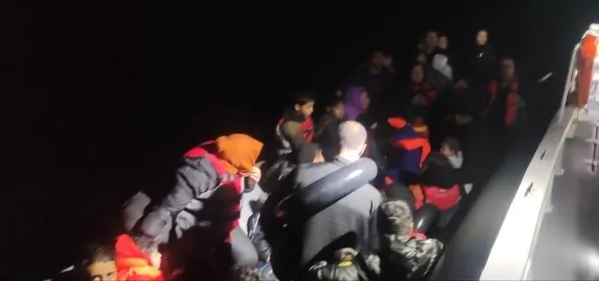 Ayvalık açıklarında düzensiz göçmen avı: 79 düzensiz göçmen yakalandı