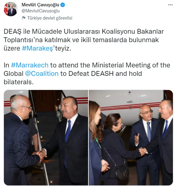 Dışişleri Bakanı Mevlüt Çavuşoğlu DEAŞ'la mücadele toplantısı için Fas'ta - 1