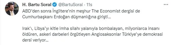 Batı’nın tetikçileri devrede! The Economist’in Başkan Erdoğan’ı hedef alan skandal manşetine tepkiler çığ gibi! Türkiye’den yanıt gecikmedi: Cehalet dolu sahte gazetecilik